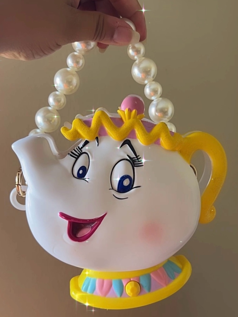 Vintage Disney Mrs. Potts Purse sings Beauty and the Beast